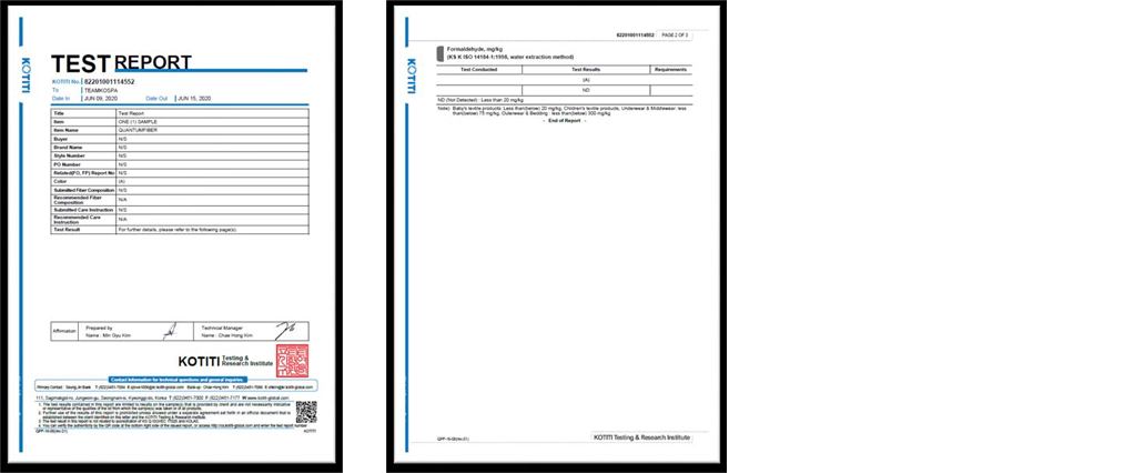 Detection of Formaldehyde test